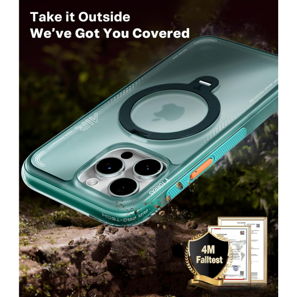 TORRAS iPhone 15 Pro Max Ostand Q3 Air K�l�f-Glacier Sprint