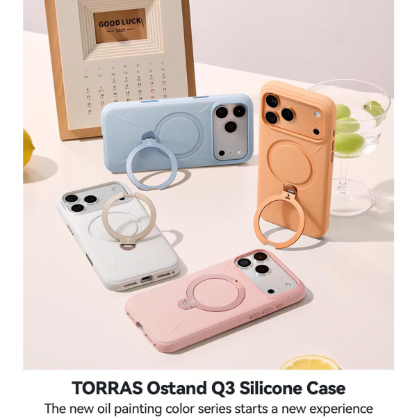 TORRAS iPhone 17 Pro Max Q3 Silikon Klf-Ivory Gold