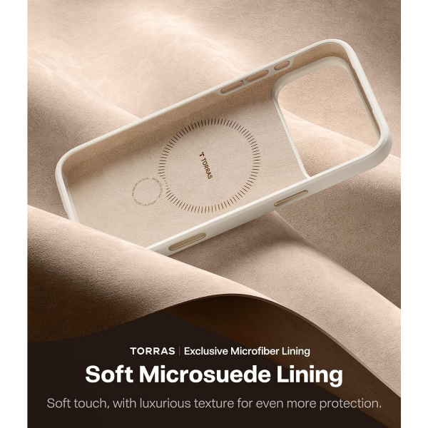 TORRAS iPhone 17 Pro Max Q3 Silikon Klf-Ivory Gold