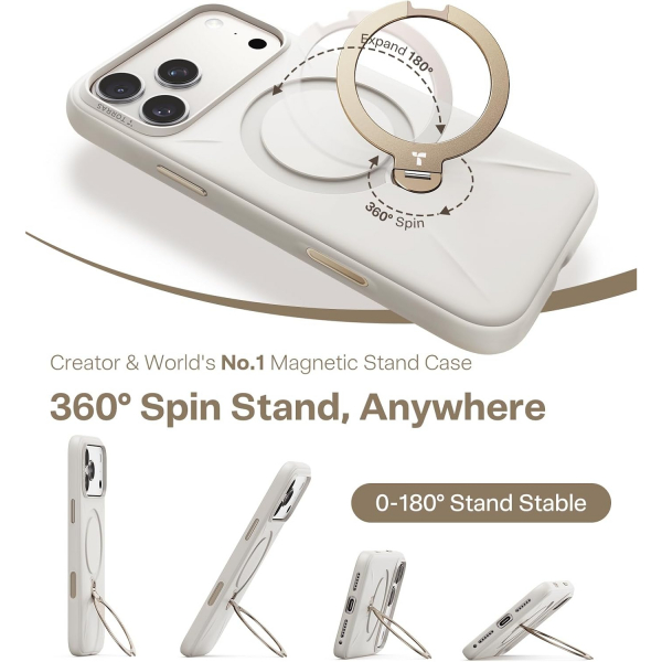 TORRAS iPhone 17 Pro Max Q3 Silikon Klf-Ivory Gold