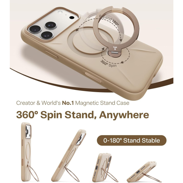 TORRAS iPhone 17 Pro Max Q3 Silikon Klf-Dune Beige