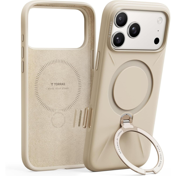 TORRAS iPhone 17 Pro Max Q3 Silikon Klf-Dune Beige