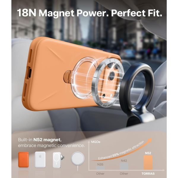 TORRAS iPhone 17 Pro Max Q3 Silikon Klf-Cosmic Orange