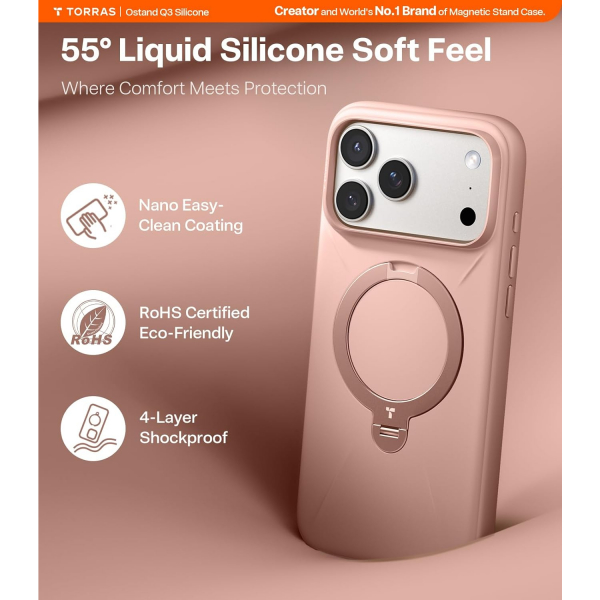 TORRAS iPhone 17 Pro Max Q3 Silikon Klf-Bliss Pink