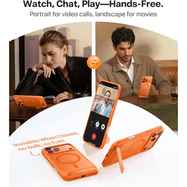 TORRAS iPhone 17 Pro Max Manyetik Klf-Orange