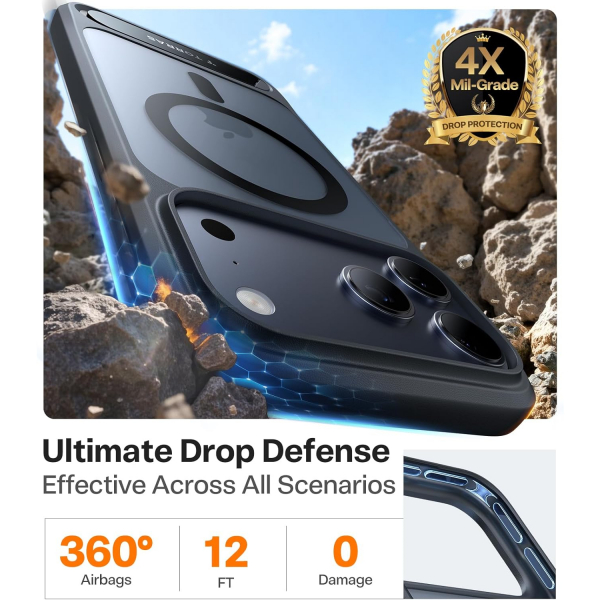 TORRAS iPhone 17 Pro Max Manyetik Klf-Black