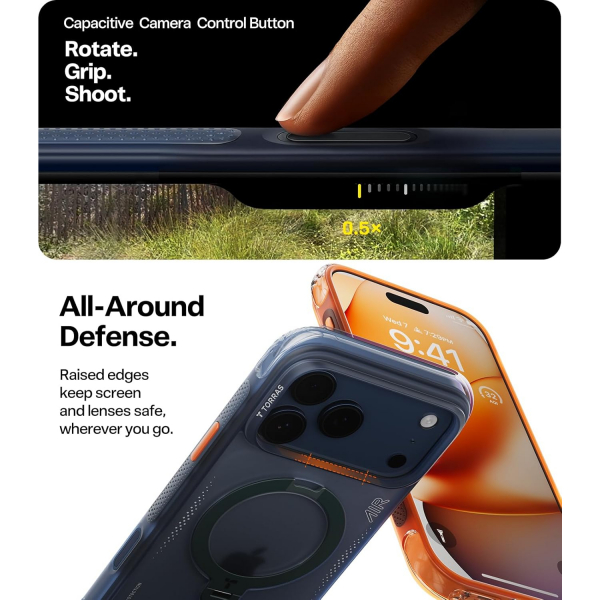 TORRAS iPhone 17 Pro Max Ostand Q3 Air Klf-Deep Blue