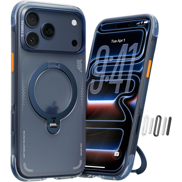 TORRAS iPhone 17 Pro Max Ostand Q3 Air Klf-Deep Blue