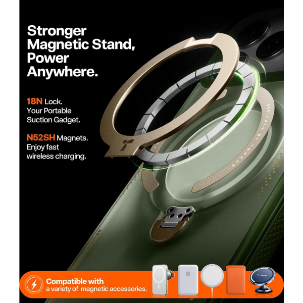 TORRAS iPhone 17 Pro Max Ostand Q3 Air K�l�f-EverGreen