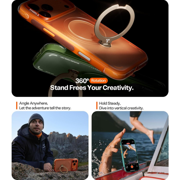 TORRAS iPhone 17 Pro Max Ostand Q3 Air K�l�f-EverGreen