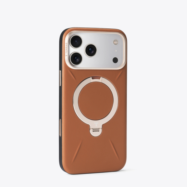 TORRAS iPhone 17 Pro Max Ostand Q3 VegSkin Klf-Amber Brown