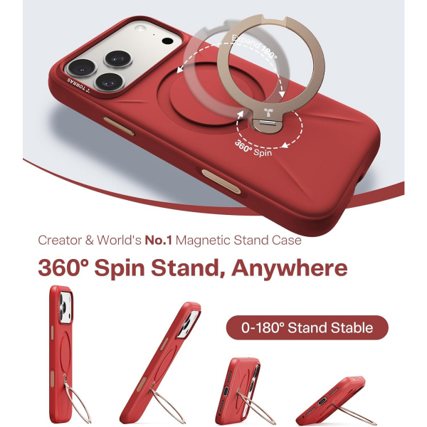 TORRAS iPhone 17 Pro Max Q3 Silikon K�l�f-Red