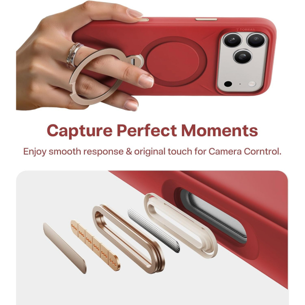 TORRAS iPhone 17 Pro Max Q3 Silikon K�l�f-Red
