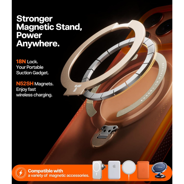 TORRAS iPhone 17 Pro Ostand Q3 Air Klf-Cosmic Orange