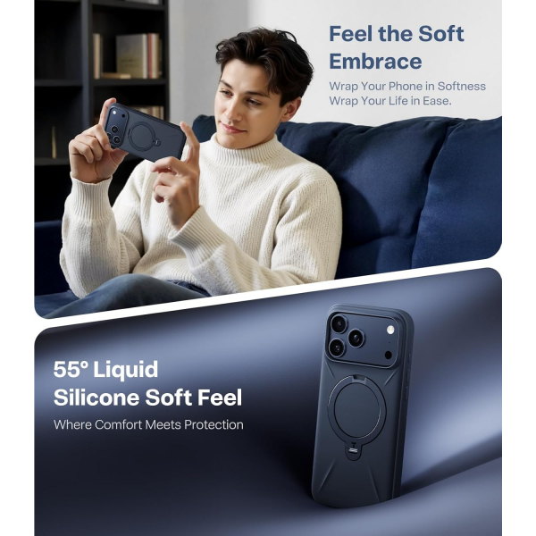 TORRAS iPhone 17 Pro Q3 Silikon Klf-Deep Blue