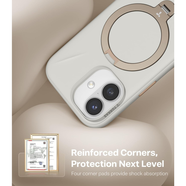 TORRAS iPhone 17 Q3 Silikon Klf-Ivory Gold