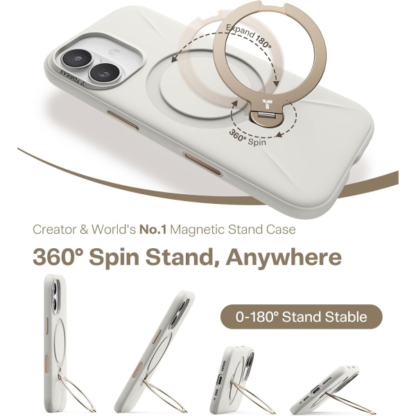 TORRAS iPhone 17 Q3 Silikon Klf-Ivory Gold