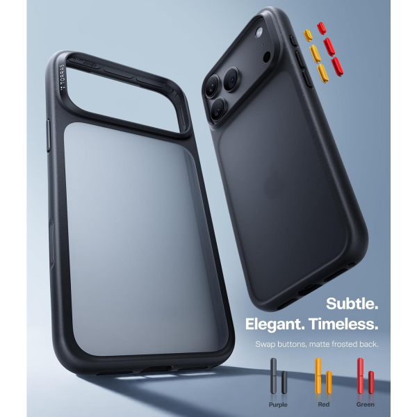 TORRAS iPhone 18 Pro Max Darbeye Dayan�kl� K�l�f-Deep Black