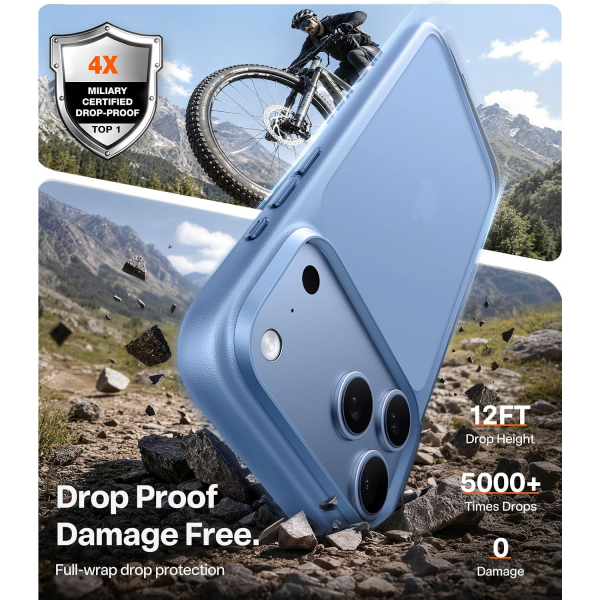 TORRAS iPhone 18 Pro Max Darbeye Dayan�kl� K�l�f-Glacier Blue