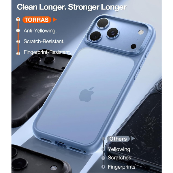 TORRAS iPhone 18 Pro Max Darbeye Dayan�kl� K�l�f-Glacier Blue