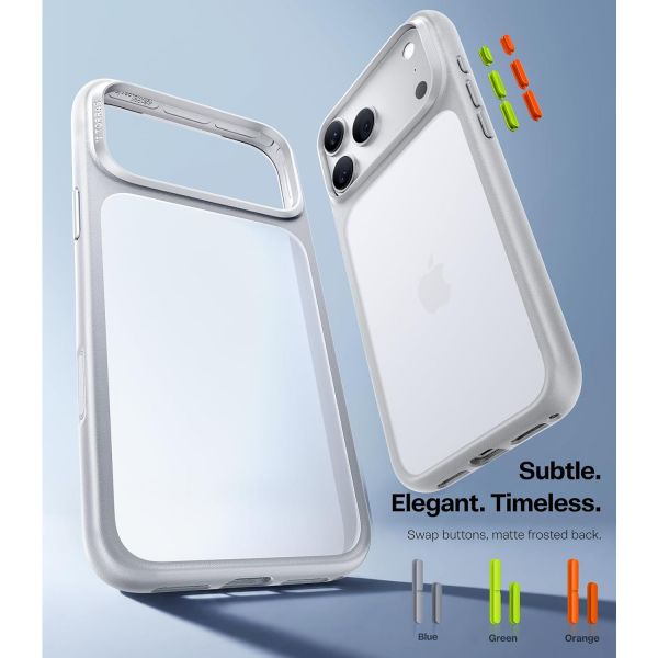 TORRAS iPhone 18 Pro Max Darbeye Dayan�kl� K�l�f-Silver Grey