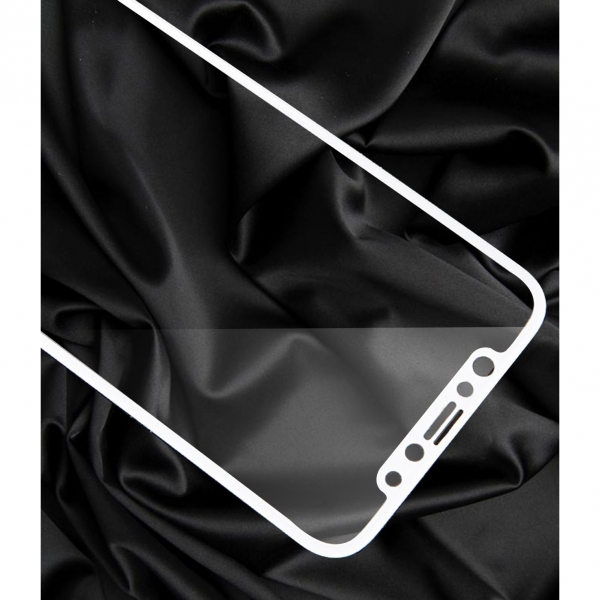 TOZO Apple iPhone X Cam Ekran Koruyucu (Beyaz)