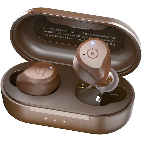 TOZO NC9 Bluetooth Kulak i Kulaklk-Brown