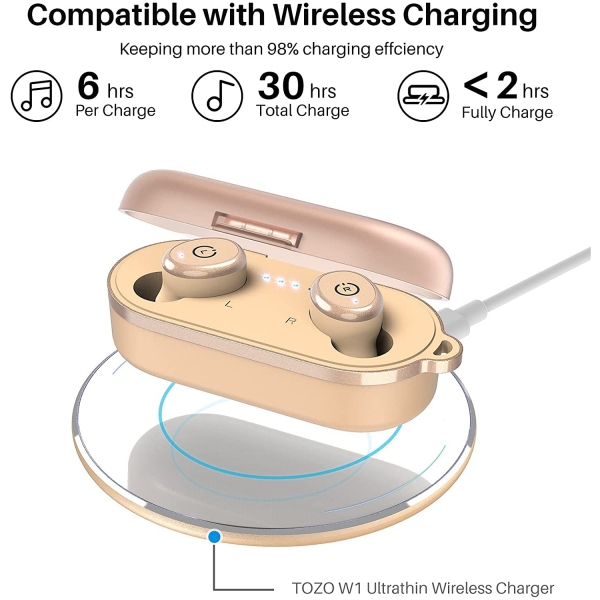 TOZO T10 Bluetooth Kulak i Kulaklk-Khaki