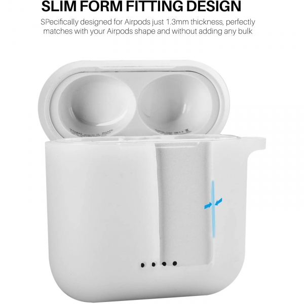 TOZO T6 Airpods Silikon Anahtarlkl Klf-White