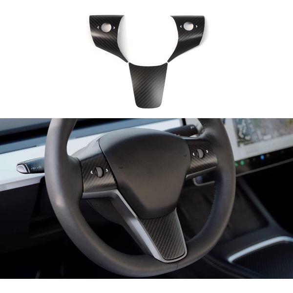 TPARTS Tesla Model 3/Y Uyumlu Direksiyon Kapa-Matte Black