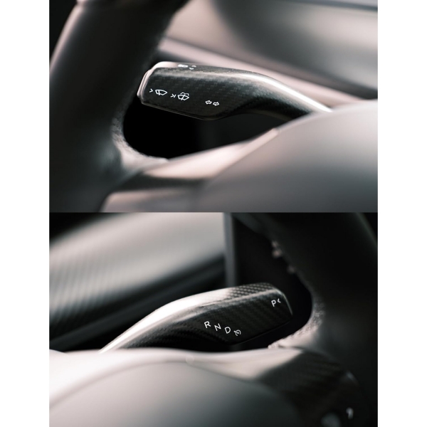 TPARTS Tesla Model 3/Y Uyumlu Direksiyon Kolu Kapa-Matte Black