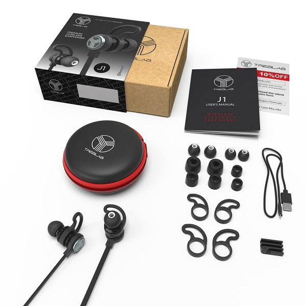 TREBLAB J1 Bluetooth Kancal Kulaklk-Black