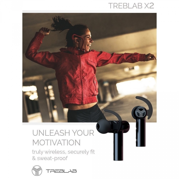 TREBLAB X2 Bluetooth Kulak i Kulaklk-Black