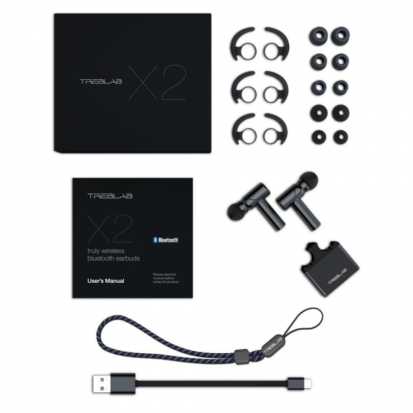 TREBLAB X2 Bluetooth Kulak i Kulaklk-Black