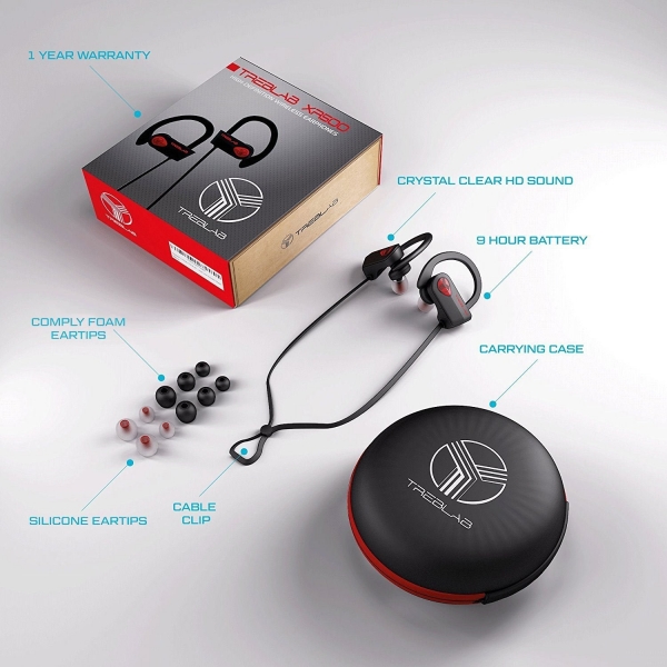 TREBLAB XR500 Bluetooth Kancal Kulaklk-Black