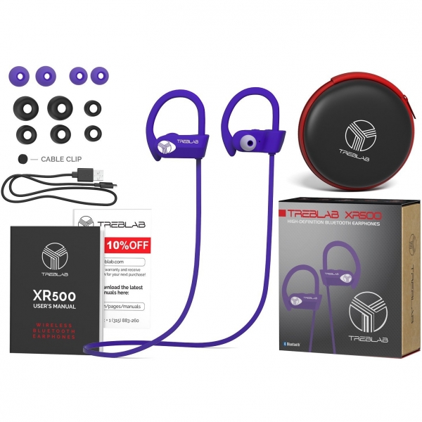 TREBLAB XR500 Bluetooth Kancal Kulaklk-Purple