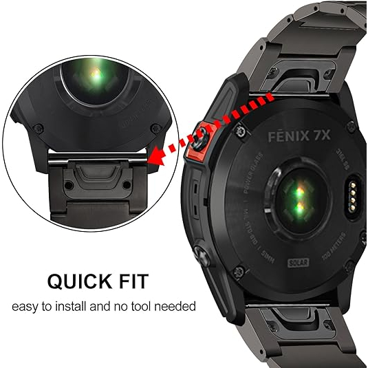 TRUMiRR Garmin Fenix 7 Pro Uyumlu Kay -Black