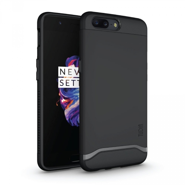 TUDIA OnePlus 5 Slim-Fit Klf-Matte Black