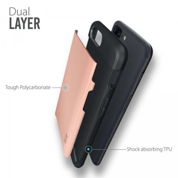 TUDIA OnePlus 5 Slim-Fit Klf-Rose Gold