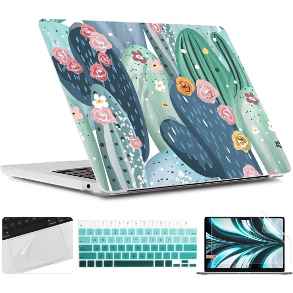 TWOLSKOO MacBook Air Koruyucu Klf (13.6 in)(2022)-Cute Castus