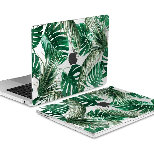 TWOLSKOO MacBook Air Koruyucu Klf (13.6 in)(2022)-Tropical Palm Leaves