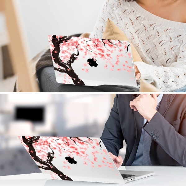 TWOLSKOO MacBook Air Koruyucu Klf (13.6 in)(2022)-Cherry Blossoms 