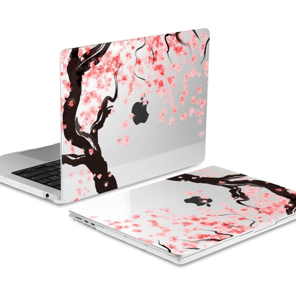 TWOLSKOO MacBook Air Koruyucu Klf (13.6 in)(2022)-Cherry Blossoms 