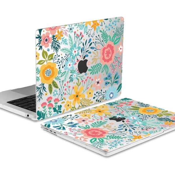 TWOLSKOO MacBook Air Koruyucu Klf (15 in)(2023)-Abstract Flower