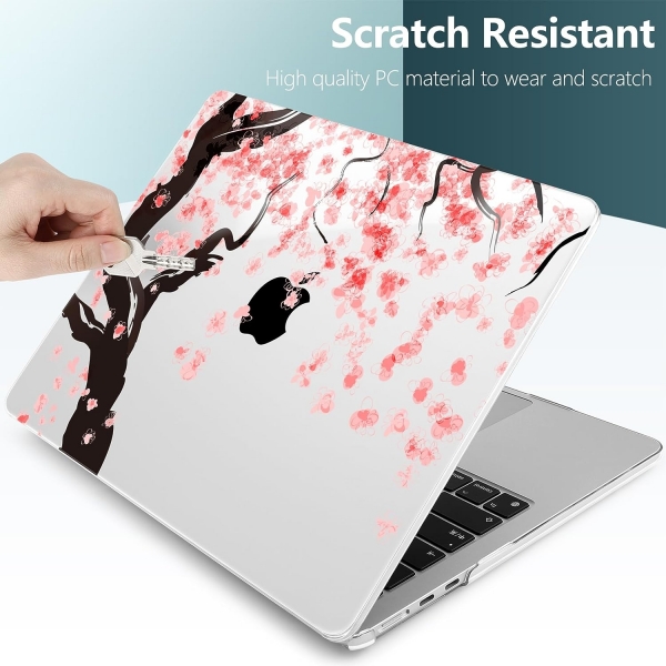 TWOLSKOO MacBook Air Koruyucu Klf (15 in)(2023)-Cherry Blossoms 