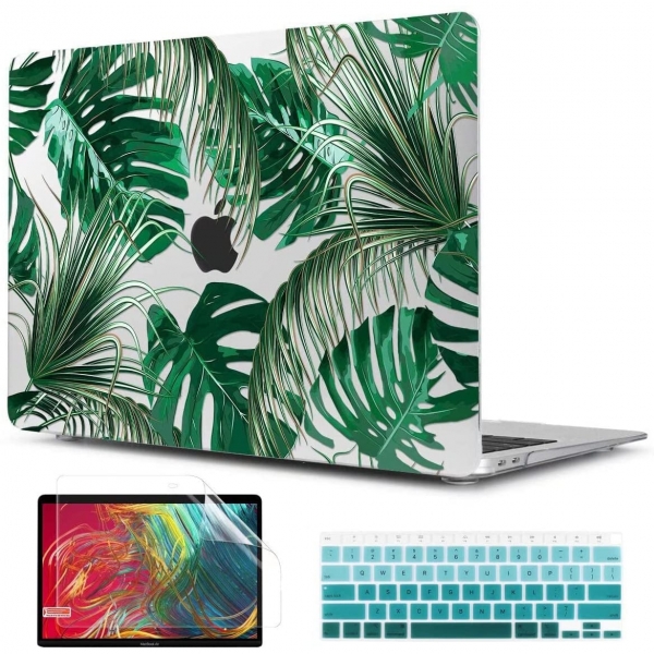 TWOLSKOO MacBook Pro Koruyucu Klf (14 in)(2021)-Tropical Palm Leaves