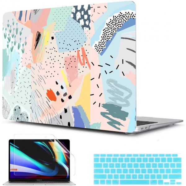 TWOLSKOO MacBook Pro Koruyucu Klf (14 in)(2021)-Artistic Floral