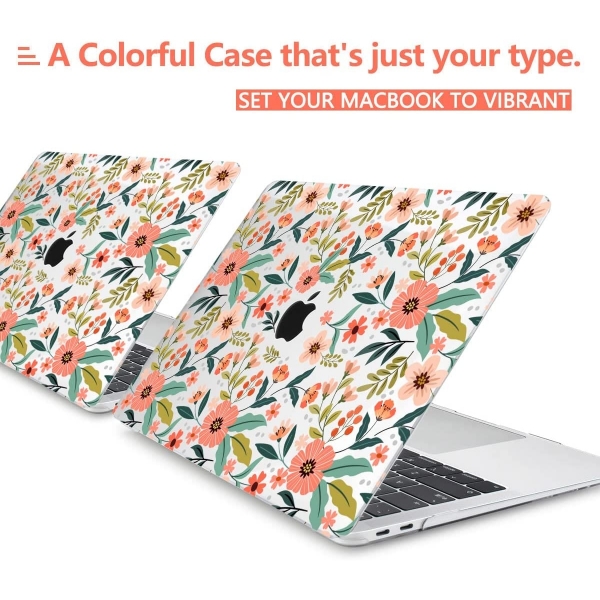 TWOLSKOO MacBook Pro Koruyucu Klf (14 in)(2021)-Seamless Flowers