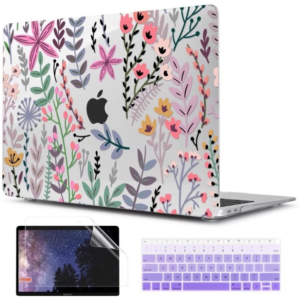 TWOLSKOO MacBook Pro Koruyucu Klf (14 in)(2021)-Tiny Flowers