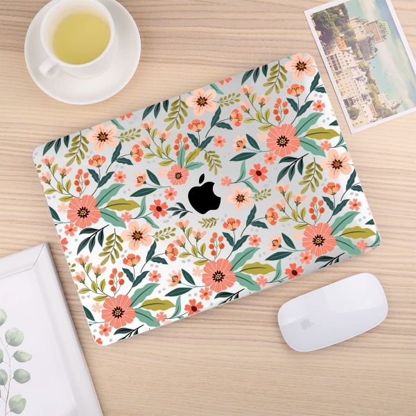 TWOLSKOO MacBook Pro Koruyucu Klf (16 in)(2021)-Seamless Flowers
